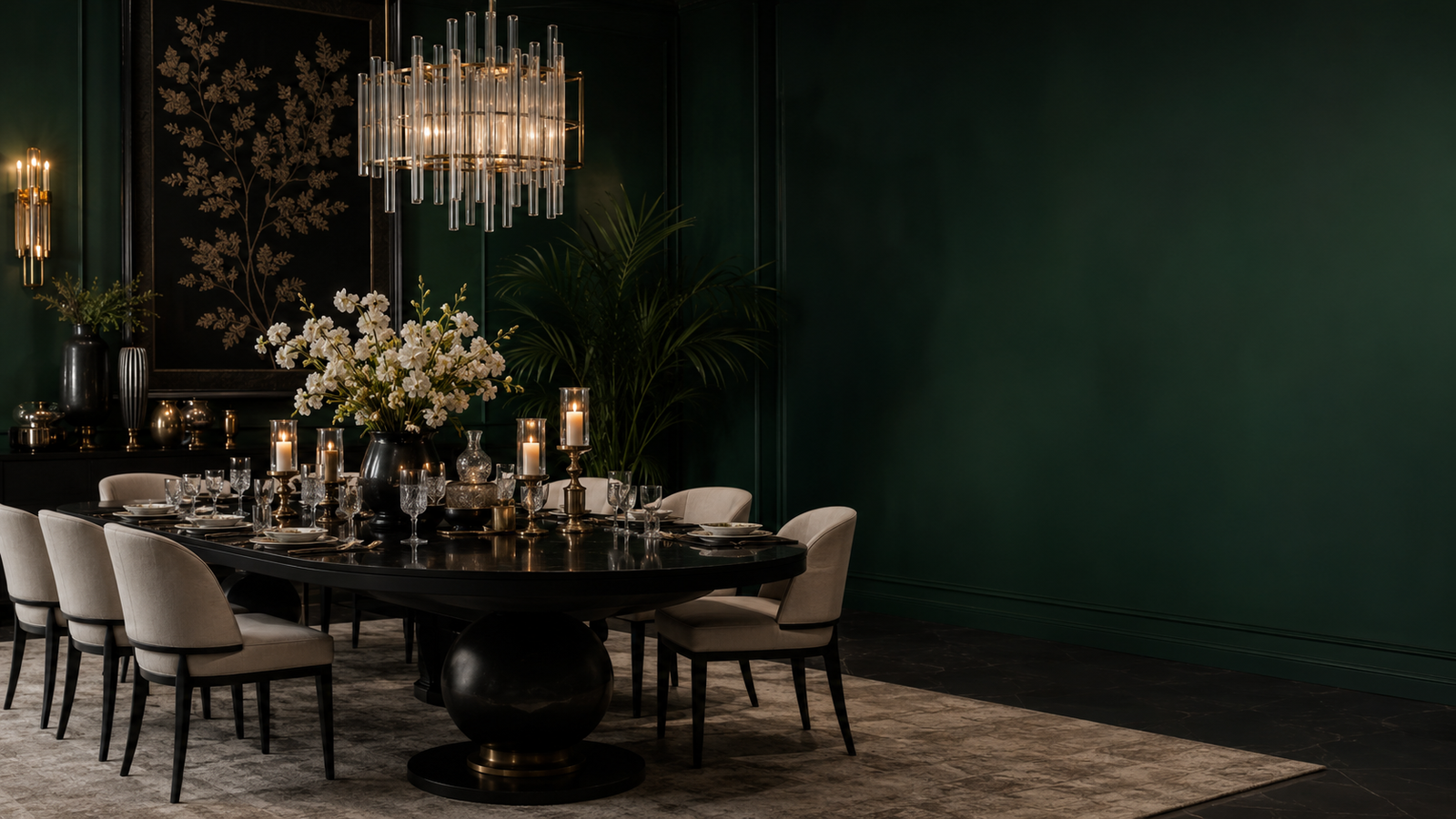 Aastha Decor emerald dining room